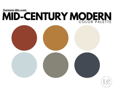 Mcm Color Palette, Midcentury Color Palette, Mid Century Paint Colors, Midcentury Modern Color Palette, Mid Century Modern Paint Colors, Southwestern Color Palette, Modern Southwest Decor, Grey And Brown Living Room, Mid Century Modern Nursery