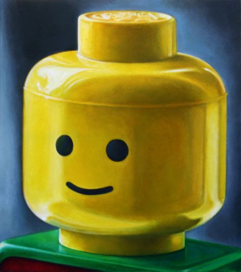 Here's Lookin At You, Kid by Allan Innman on flickr #art #toys #lego Lego Man Painting, Lego Art Painting, Lego Painting, Toy Painting, Object Painting, Disney Mural, Gumby And Pokey, Best Baby Toys, Lego Man