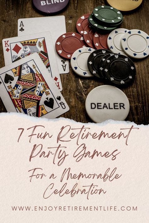 List of Retirement Party Games that are Fun & Memorable. Quick Read with Examples of Retirement Party Games Questions. New Twist on Blindfold & Hot Seat Games. Retirement Party Theme Ideas, Retirement Games Activities, Retirement Party Game Ideas, Games For Retirement Party, Work Retirement Party Ideas For Men, Retirement Party Activities, Games To Play At Retirement Party, Retirement Party Theme For Men, Surprise Retirement Party Ideas