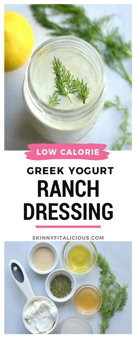 Greek Yogurt Salad Dressing, Low Calorie Salad Dressing, Low Fat Salads, Greek Yogurt Ranch Dressing, Healthy Dressing Recipes, Yogurt Ranch, Yogurt Ranch Dressing, Greek Yogurt Ranch, Low Calorie Salad