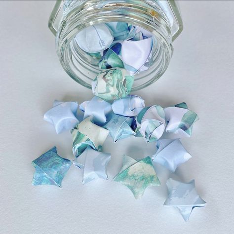 Paper Stars Aesthetic, Jar Of Stars, Books Core, Blueberry Aesthetic, Kandi Steiner, Jar Of Notes, Health Campaign, Star Origami, Mental Health Campaigns