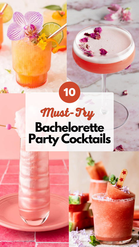 Bachelorette Party Cocktails Bachelorette Mixed Drinks, Cocktails Bachelorette Party, Bach Party Cocktails, Alcoholic Drinks For Bachelorette Party, Alcohol Themed Bachelorette Party, Foods For Bachelorette Party, Mixed Drinks For Bachelorette Party, Fun Bachelorette Cocktails, Bach Party Drinks