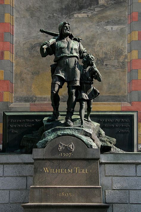 William Tell, National Heroes, Discover The World, Statue Of Liberty, Switzerland, Monument, Greek Statue, Photo Sharing, Statue