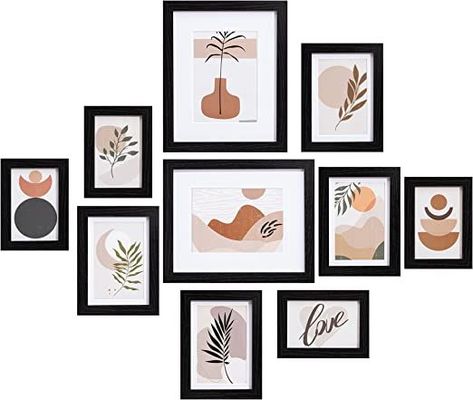 Gallery Wall Ideas 8 Frames, Multiple Wall Frames, Multiple Photo Frames On Wall, Multiple Photo Frame, Multiple Frames On Wall Ideas, Multiple Photo Frames, Picture Frames Collage, Collage Wall Decor, Frames Collage