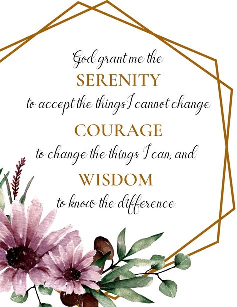 Serinty Prayer, Serenity Prayer Printable, Full Serenity Prayer, Prayer Wallpaper, Serenity Quotes, Celebrate Recovery, Bible Study Printables, Bliss Quotes, Courage Quotes