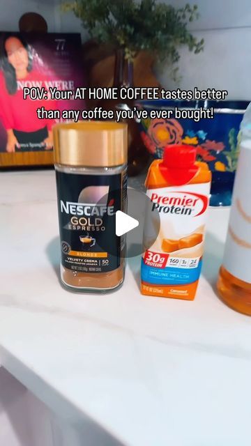 Coffee Protein Shake Instant Coffee, Nescafé Protein Coffee, Low Carb Ice Coffee, Nescafe Gold Espresso, Diy Protein Coffee, Protein Espresso Drink, Nescafe Instant Iced Coffee Recipes, Nescafé Blonde Espresso Recipes, Nespresso Protein Coffee