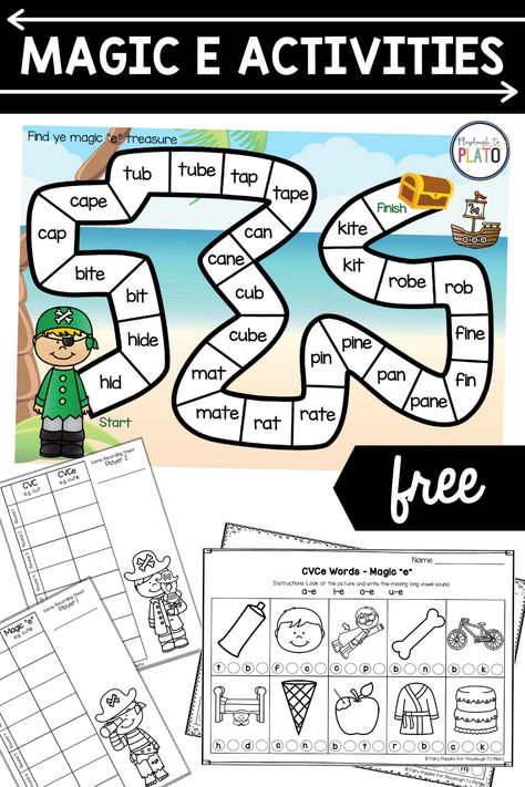 The magic e is so tricky! Make it easier for kids to learn the silent e and long vowel sounds with these awesome magic e activities! #magicE #trickyE #cvce #cvcwords Magic E Lesson, Magic E Lesson Ideas, Bossy E Activities, Cvc Anchor Chart, Magic E Activities Kindergarten, Magic E Activities First Grade, Cvce Activities Freebies, Magic E Activities, Silent E Activities