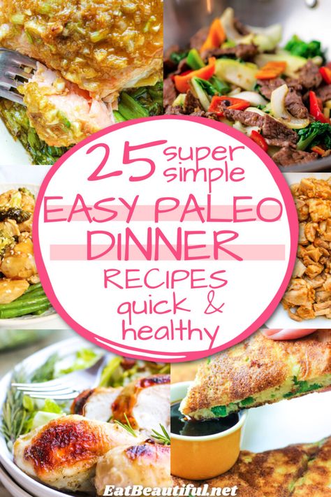 Easy Paleo One Pan Dinner, Paleo Meals With Chicken, Gf Paleo Recipes, Paleo Recipes Dinner Easy Healthy, Easy Cheap Paleo Dinners, Paleo Easy Dinner Recipes, Paleo Weeknight Meals, Paleo Keto Dinner, Paleo Clean Eating Recipes