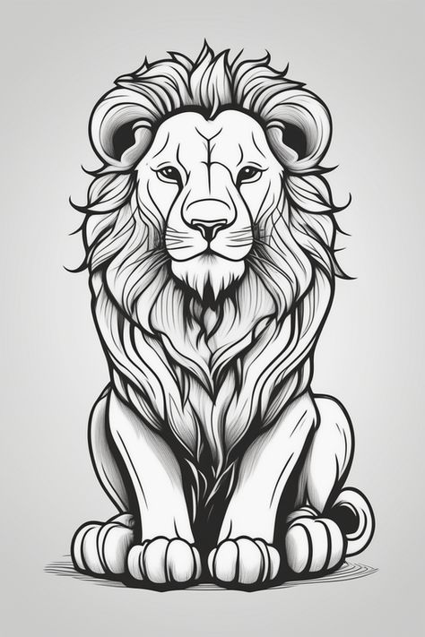 Playground AI - Cute lion === >>AI #Logo Maker Make a #professional logo in a few #clicks <<=== Dive into the world of captivating logo design! Explor Lion Art Tattoo, Dragon Tattoo Ideas, Lion Sketch, Vbs 2023, Lion Illustration, Lion Drawing, Lion Tattoo Design, Cartoon Crazy, Nautical Tattoo