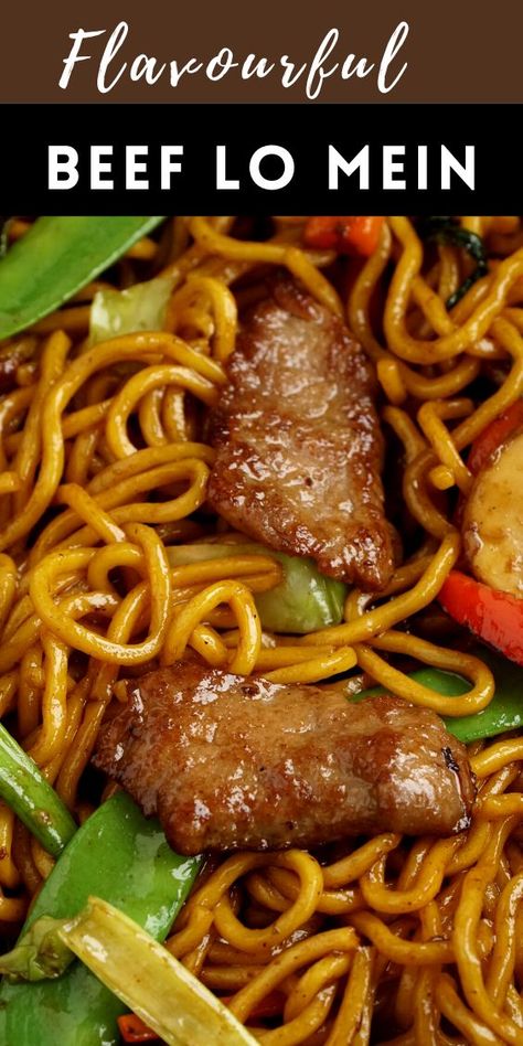 Beef Lo Main, Hibachi Lo Mein Noodles, Low Main Recipes, Recipes Using Lo Mein Noodles, Asian Lo Mein Recipes, Chinese Food Recipes Lo Mein, Chinese Low Mein Recipe, Beef Lo Mein Sauce, Beef And Shrimp Lo Mein Recipe