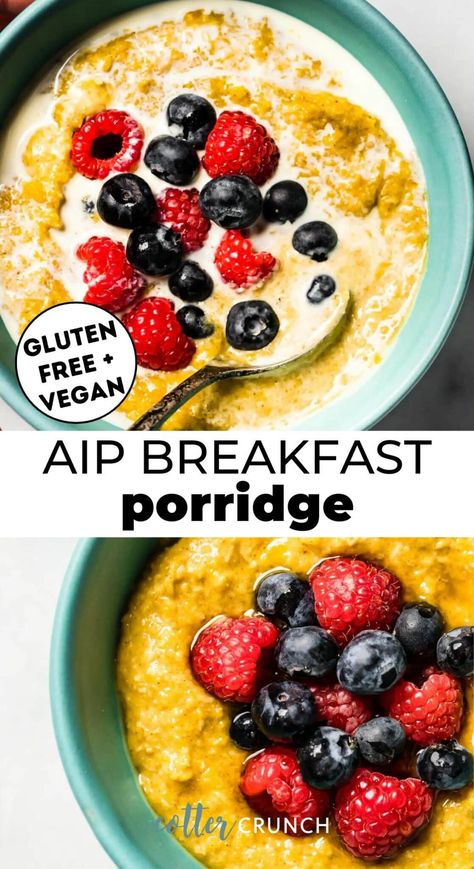 Make this easy AIP breakfast porridge with simple, nutritious ingredients for an anti-inflammatory breakfast suitable for a variety of diets! Aip Breakfast Porridge, Easy Aip Breakfast, Instant Pot Porridge, Porridge Instant Pot, Aip Breakfast Recipes, Valencia Diet, Slow Cooker Meal Prep, Pegan Diet, Inflammatory Meals