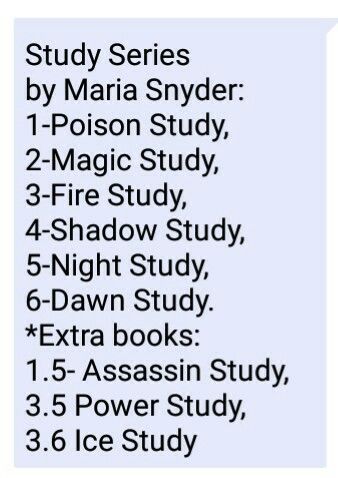 Maria Snyder Poison Study Books in order- idk why this is so hard to find the actual order but here it is to hopefully save others the trouble! Poison Study, Study Books, Book Wishlist, Tbr List, List Challenges, Shadowhunters The Mortal Instruments, Book Things, Literature Books, Mortal Instruments