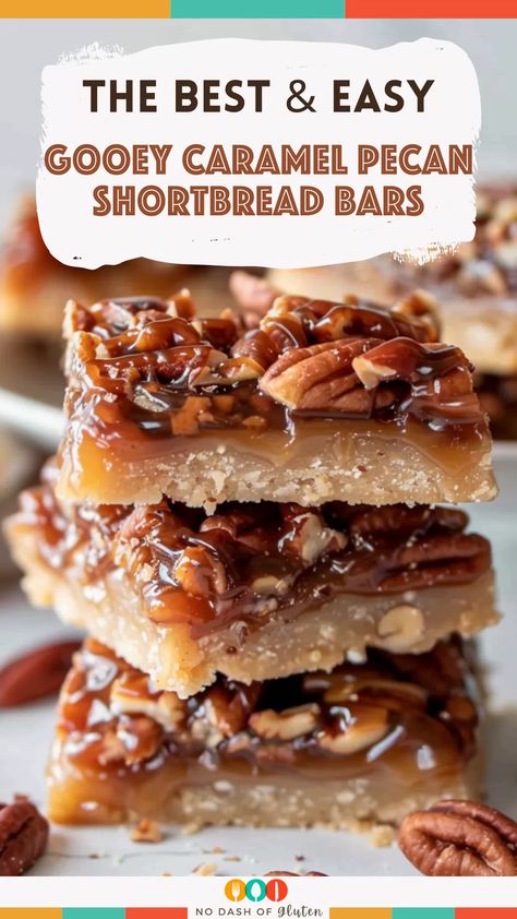 Gooey Caramel Pecan Shortbread Bars Pecan Praline Bars, Pecan Caramel Bars, Pecan Bars Recipe Shortbread Crust, Caramel Pecan Shortbread, Caramel Pecan Dream Bars, Pecan Shortbread Bars, Caramel Pecan Bars, Caramel Bars Recipe, Desserts Bars