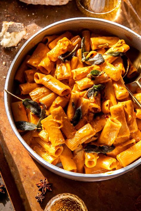 Pumpkin Pasta Alla Vodka. Winter Pasta Dishes, Pasta Alla Vodka, Winter Pasta, Half Baked Harvest Recipes, Pesto Cheese, Friendsgiving Food, Pumpkin Sauce, Alla Vodka, Pumpkin Pasta