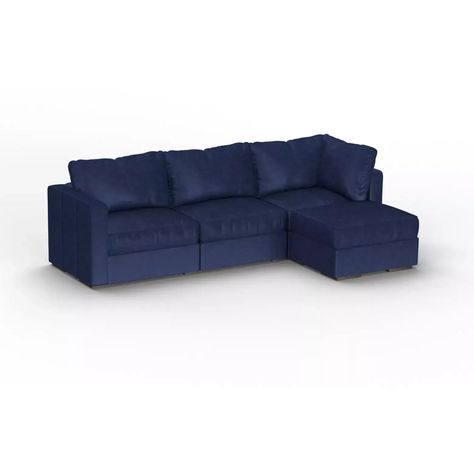 4 Seats + 5 Sides Sactional - Sapphire Navy Corded Velvet Build A Couch, Built In Couch, Sectional Couches, Dream Sofas, Indigo Denim, Start Living, Menu Design, Sectional Couch, Sectional