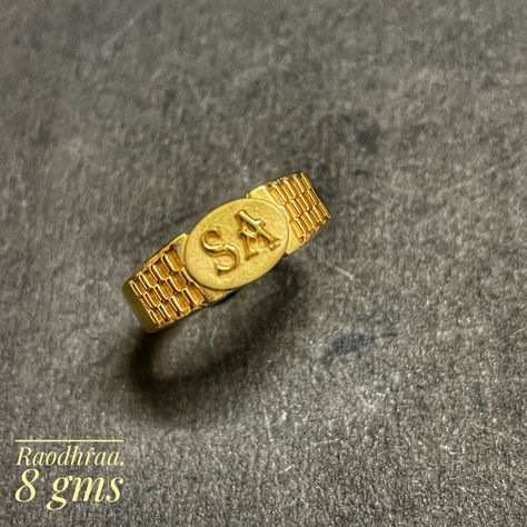 Gents Gold Ring Design, Gents Ring Design, Gents Gold Ring, Gold Things, Gold Ring Design, Ruby Necklace Designs, Letter Rings, Couple Ring Design, Ring Party Jewelry