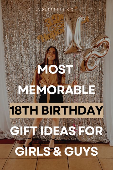 These are the best 18th birthday gift ideas for guys and girls! If you need birthday gift ideas for 18 year olds, this blog post is perfect 18th Bday Gift Ideas For Her, Friend 18th Birthday Gift Ideas, 18th Birthday Gifts For Him, Birthday Gifts 18th Birthday, Things To Do On Your 18th Birthday, Best Friend 18th Birthday Gift Ideas, Gift For 18th Birthday Girl, 18th Gift Ideas, Sweet 18th Birthday Ideas