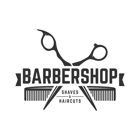 Barbershop Logo Ideas, Logo Barbier, Barber Logo Design, Barber Shop Logo, Barbershop Logo, Vintage Barbershop, Hairdresser Logo, Barber Haircuts, Barber Logo