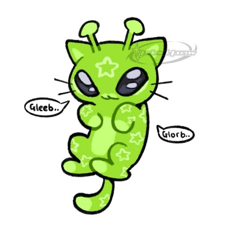 The gleeb glorb mee mow . . #gnarp #sillydrawings #lilguy #aliencat | Instagram Drawing Idea Cute, Cute Alien Design, Alien Cat Pfp, Alien Cat Drawing, Cute Creatures Art, Alien Fursona, Cute Alien Oc, Cute Alien Art, Cute Alien Drawing