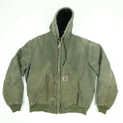 Find many great new & used options and get the best deals for Destroyed Carhartt Hooded Jacket LARGE Faded Distressed Greenish Gray Grunge at the best online prices at eBay! Free shipping for many products! Larry Sultan, Carhartt Work Jacket, Brown Grunge, Png Clothes, Peacoats, Jackets Winter, When You See It, Work Jacket, Swaggy Outfits