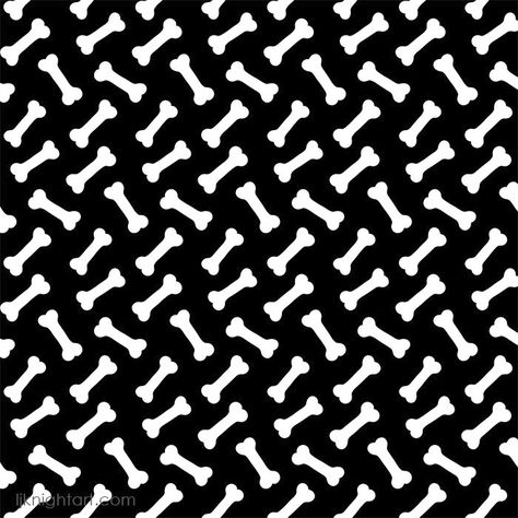 Black and White Bones Pattern by L.J. Knight Bones Background Aesthetic, Dog Bone Pattern, Bone Wallpaper, Spooky Wallpaper, Pet Grooming Business, Glass Tumbler Design, Bone Pattern, Grooming Business, Halloween Preschool