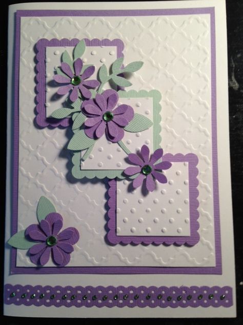 January Birthday Cards Handmade, Cardmaking Ideas Birthday, Female Birthday Cards Handmade Ideas, Embossed Cards Handmade, Designer Paper Cards, Beautiful Birthday Cards, Daisy Cards, Homemade Birthday Cards, Hand Made Greeting Cards