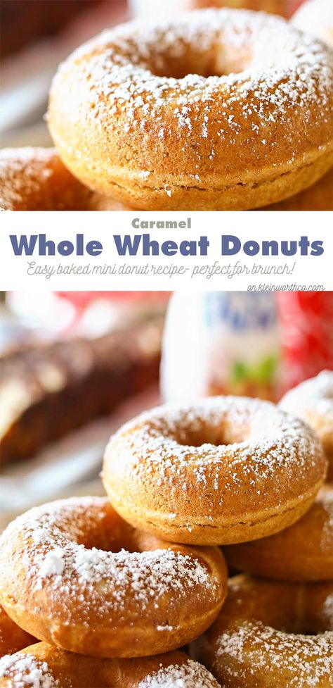 Baked Cake Donut Recipe, Whole Wheat Cake, Cake Donut Recipe, Mini Donut Recipes, Baked Doughnut Recipes, Breakfast Donuts, Cake Donuts Recipe, Baked Cake, Cake Donut