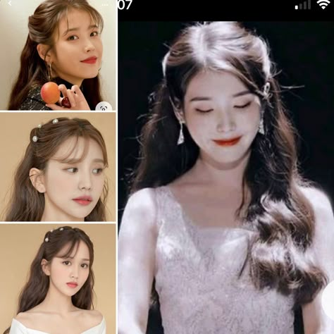 Korean Hairstyle For Graduation, Korean Fancy Hairstyle, Hairdo Down, Hairstyles For Long Hair Formal Elegant, Korean Hairstyle Graduation, Korean Hair Do Wedding, Hairdos For Graduation, Hairstyle For Graduation Medium Hair, Elegant Hairstyles For Graduation