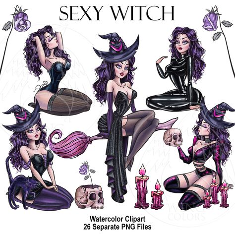 Vintage Witch Art