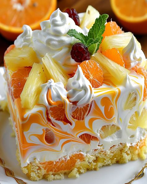 Tropical Cheesecake, Carrot Muffin Recipe, Cheese Dreams, Desserts Summer, Orange Cream Cheese, Biscuits Graham, Orange Baking, Swirl Cheesecake, Mango Mousse