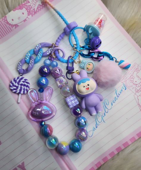 🩷💜 #sadgirlcreations #charm #keychain #backpackcharm #pursecharm #smallbusiness #handmade #cuteaccessories #giftideas #prettythings #cute #postoftheday Fondant Seashells, Barang Aesthetic, Beads Strap, Strap Phone, Phone Charms, Backpack Charm, Phone Strap, Charm Keychain, Cute Keychain