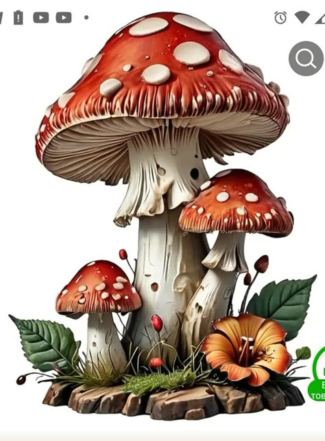 Vintage Mushroom Art, Fungi Illustration, Crow Painting, Mushroom Pictures, Mushroom Crafts, Mushroom Drawing, Simple Hand Embroidery Patterns, Cute Mushroom, Gourds Crafts