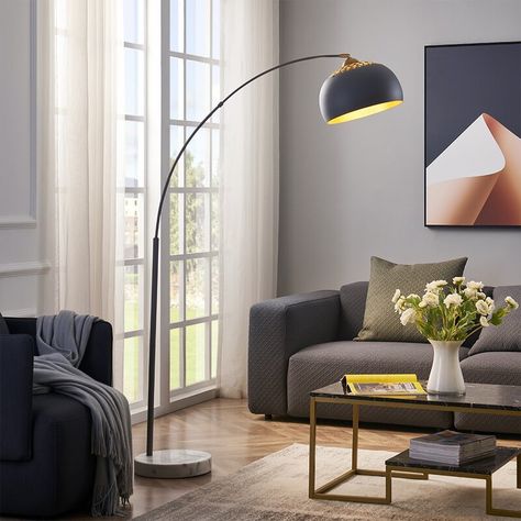 Arc floor lamp living room