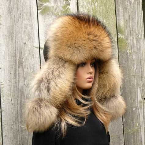 Fur Hat Men, Fur Trapper Hat, Winter Headwear, Winter Fur Hat, Apres Ski Party, Fur Hats, Grey Fur, Aviator Hat, Trapper Hat