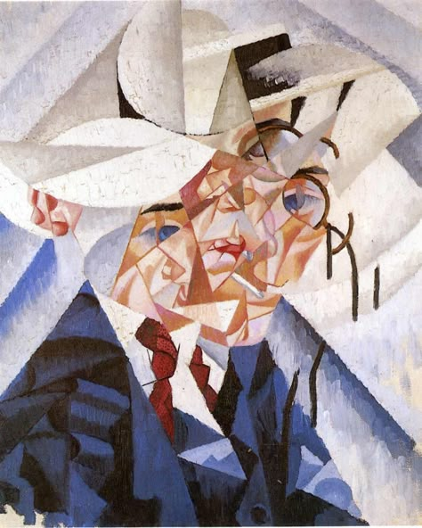 Self-portrait - Gino Severini Gino Severini, Italian Futurism, Self Portrait Artists, Umberto Boccioni, Giacomo Balla, Futurism Art, Art Movements, Italian Painters, Self Portraits