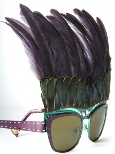 Funky Feather Frames By J.F.Rey Weird Sunglasses, Crazy Glasses, Crazy Sunglasses, Crazy Friday, Statement Glasses, Carnival Jewelry, Diy Sunglasses, Newspaper Dress, News Of The World