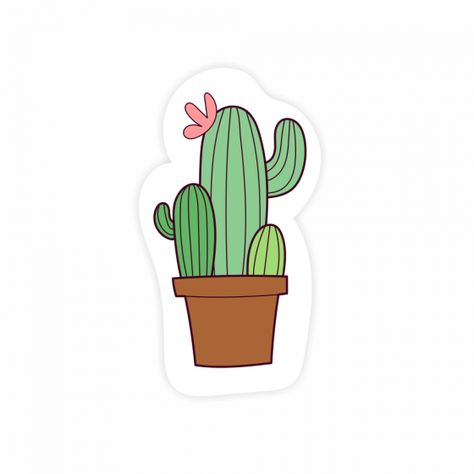 Cactus Stickers Printable, Sticker Printable, Iphone Stickers, Cactus Stickers, Homemade Stickers, Cute Laptop Stickers, Cute Cactus, Green Sticker, Tumblr Stickers