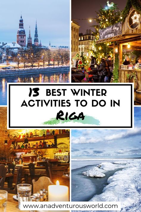 From stunning snowshoeing to festive Christmas markets to architectural walking tours, here are the 13 best things to do in Riga in winter. #riga #rigalatvia #rigainwinter #thingstodoinrigainwinter #whattodoinrigainwinter #winterinriga #winterriga #winterlatvia Day Trips From Riga, Riga Christmas Market, Things To Do In Riga Latvia, Riga Latvia Winter, Riga Winter, Riga Christmas, Things To Fo, Latvia Travel, Indoor Markets