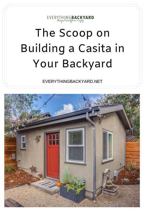 Are you interested in building a casita in your yard? Before you do, this article is a must-read. In this article, we'll take a look at everything you need to know about casitas. From casita guest houses to casita travel trailers, you'll find it all right here. #BuildingACasitaIdeas #BuildingACasitaBackyard Diy Backyard Studio Guest Houses, Casitas Guest House Arizona, Building A Guest House, Backyard Mini House, Small Casitas Guest House, Arizona Casita, 3 Bed House Plans, Casitas Guest House, Casita Guest House