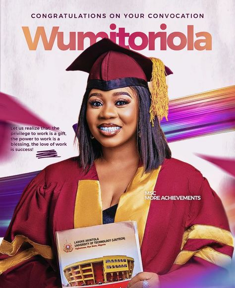 Congratulations on your convocation success 🙌 👏.. @wumitoriola . . . A poster design @wumitoriola What's your take on it? 🤔 #exploredesign #explorepage #explore #fypppppppppppppppppppppppppppppppppppppppppppppppppppppppppppppppppppppp #fyp #trending #trendingdesigns #viralpost #viral #popular #populardesign #designchallenge #ZeedoobabaGraphics1 Congratulations Poster Ideas, Pubmat Congratulations, Congratulatory Pubmat, Congratulations Pubmat, Congratulatory Poster, Congratulations Poster Design, Congratulations Poster, Design Hacks, Social Media Advertising Design