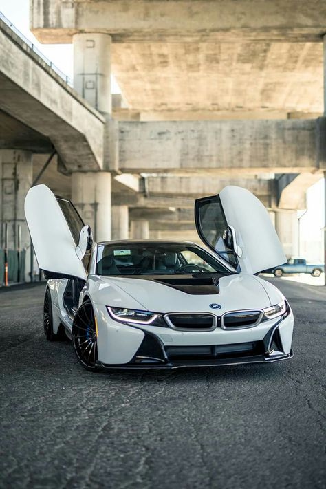 Bmw I8 White, Bmw White, Dream Cars Bmw, Cars Bmw, Bmw I, Aesthetic Cool, Road Trip Car, Ford Mustang Car, Bmw I8