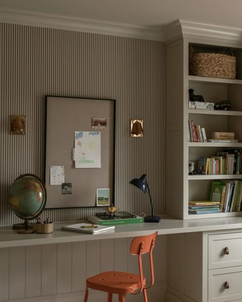 Kids Homework Room, W Design Collective, Homework Nook, Homework Room, W Design, Guest Room Office, Built In Desk, Kids Room Design, Home Office Design