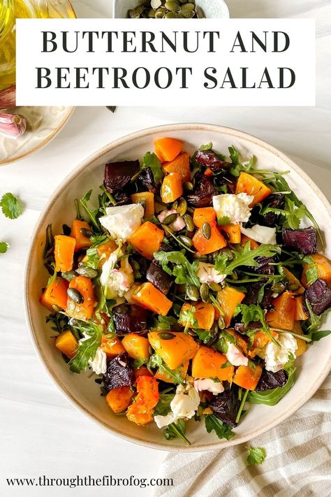 Salads Recipes Beetroot, Beet And Butternut Salad, Beetroot And Butternut Salad Feta, Roasted Butternut And Beetroot Salad, Salad Beetroot Recipes, Roasted Butternut Salad Recipes, Beet Mozzarella Salad, Vegan Beetroot Salad, Butternut Salad Roasted