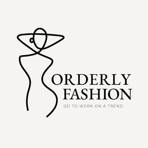 Clothing Line Logos, Fashion Branding Design, Clothing Logo Design, Feminine Business, Dress Logo, Logo Desing, Design Black And White, Black And White Vector, Clothing Brand Logos