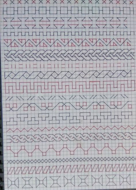 Graph Paper Border Designs, Grid Paper Pattern Art, Pixel Art Border, Graph Paper Patterns, Graph Paper Art Design, Pixel Border, Drawings Pixel, Draw Borders, Graph Drawings