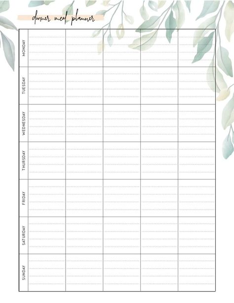 This Week Planner, Free Printable Weekly Meal Planner Templates, Meal Planning Printable Templates, Family Planner Printables, Free Planner Pages, World Of Printables, Weekly Meal Planner Template, Free Planner Templates, Planning Template