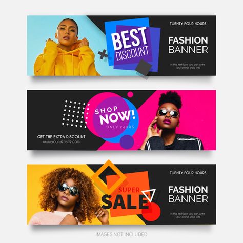 Modern fashion sale banner collection Vector | Free Download Fashion Sale Banner, Yellow Business Card, Cover Facebook, Design Café, Banner Design Inspiration, Fashion Banner, 광고 디자인, Fb Cover, Website Ideas