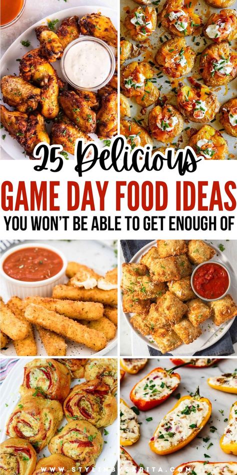 game day food ideas Sides For Game Day, At Home Tailgate Food, Baseball Game Day Food, Game Day Food Ideas Appetizers, Food For Football Sunday, Sunday Football Appetizers, Football Hosting Food, Football Game Finger Foods, Tailgate Food Recipes