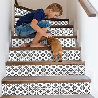 3D Euporean Pattern Ceramic Tile 606 Pattern Tile Marble Stair Risers Decoration Photo Mural Vinyl Decal Wallpaper Murals Wallpaper Mural MXY Wallpaper UK Wendy (13x H:18cm x W:102cm (7"x40")) : Amazon.co.uk: DIY & Tools Ladder Wall Decor, Colorful Baby Nursery, Staircase Decals, Staircase Renovation, Tiled Staircase, Stair Decals, Vinyl Decal Diy, 3d Simulation, Diy Mural