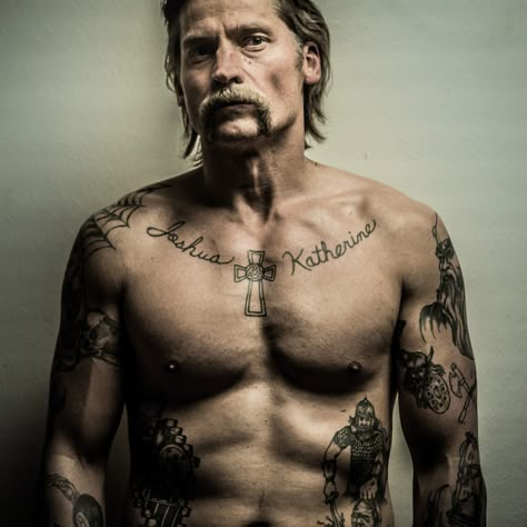 Underrated Movies, Outlaw Tattoo, Shot Caller, Movie Tattoos, Nikolaj Coster Waldau, Small Girl Tattoos, Hot Dads, Best Sleeve Tattoos, Life Drawing